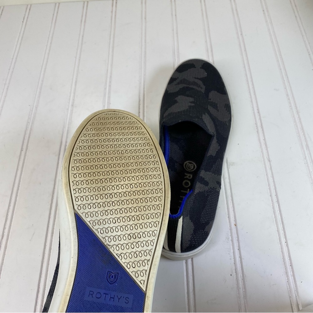 Rothy’s black & gray camo knit slip on sneakers - Picture 7 of 8